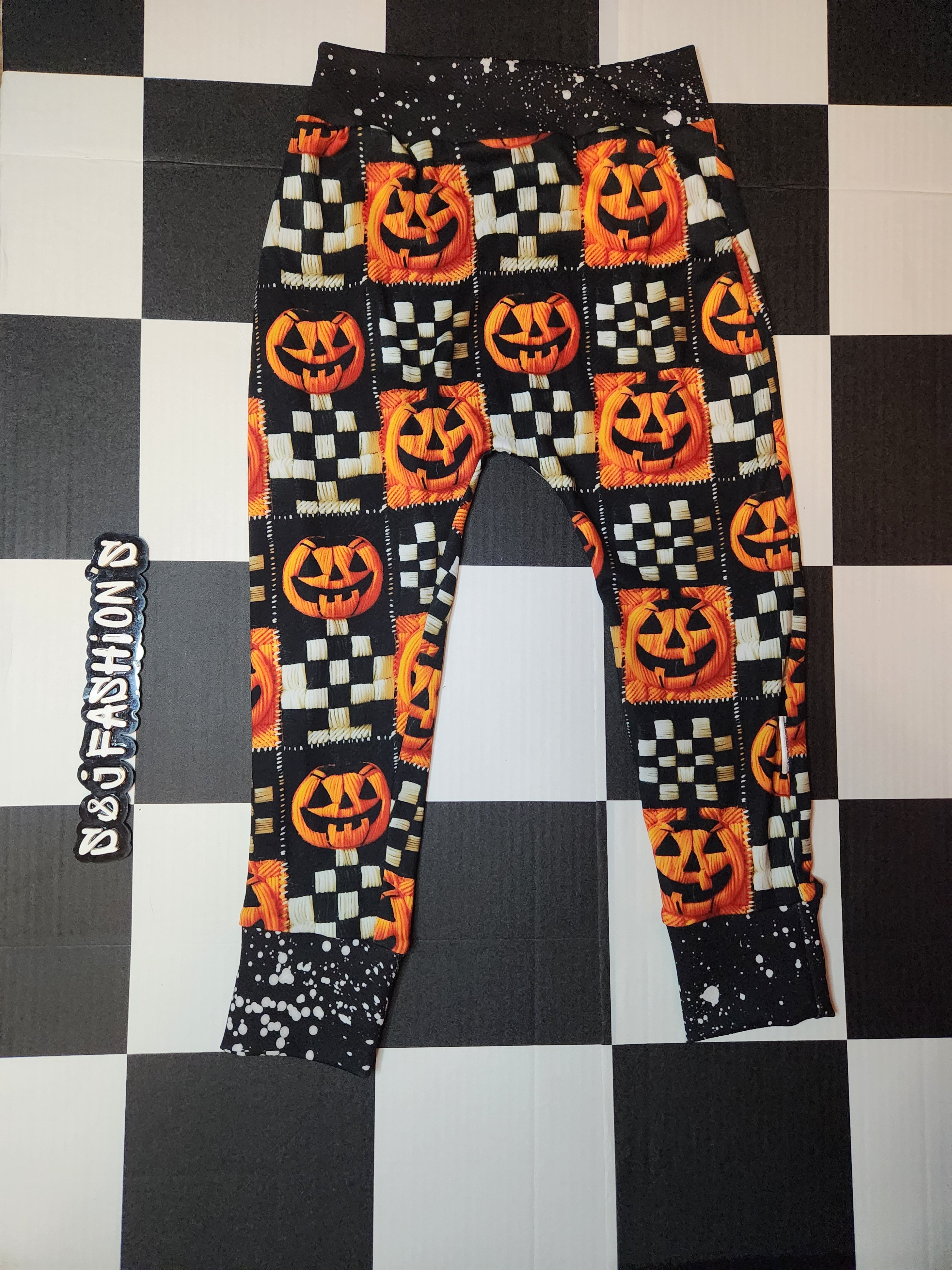 Checker Pumpkin Handmade Fall