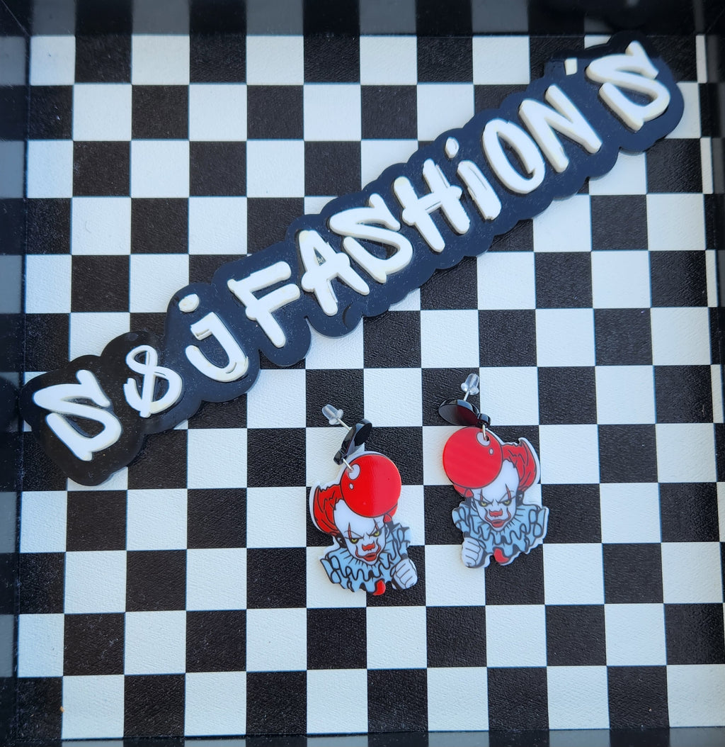 Pennywise Earrings Horror Halloween