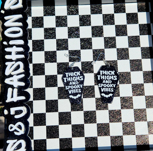 Thick Thighs Earrings Horror Halloween