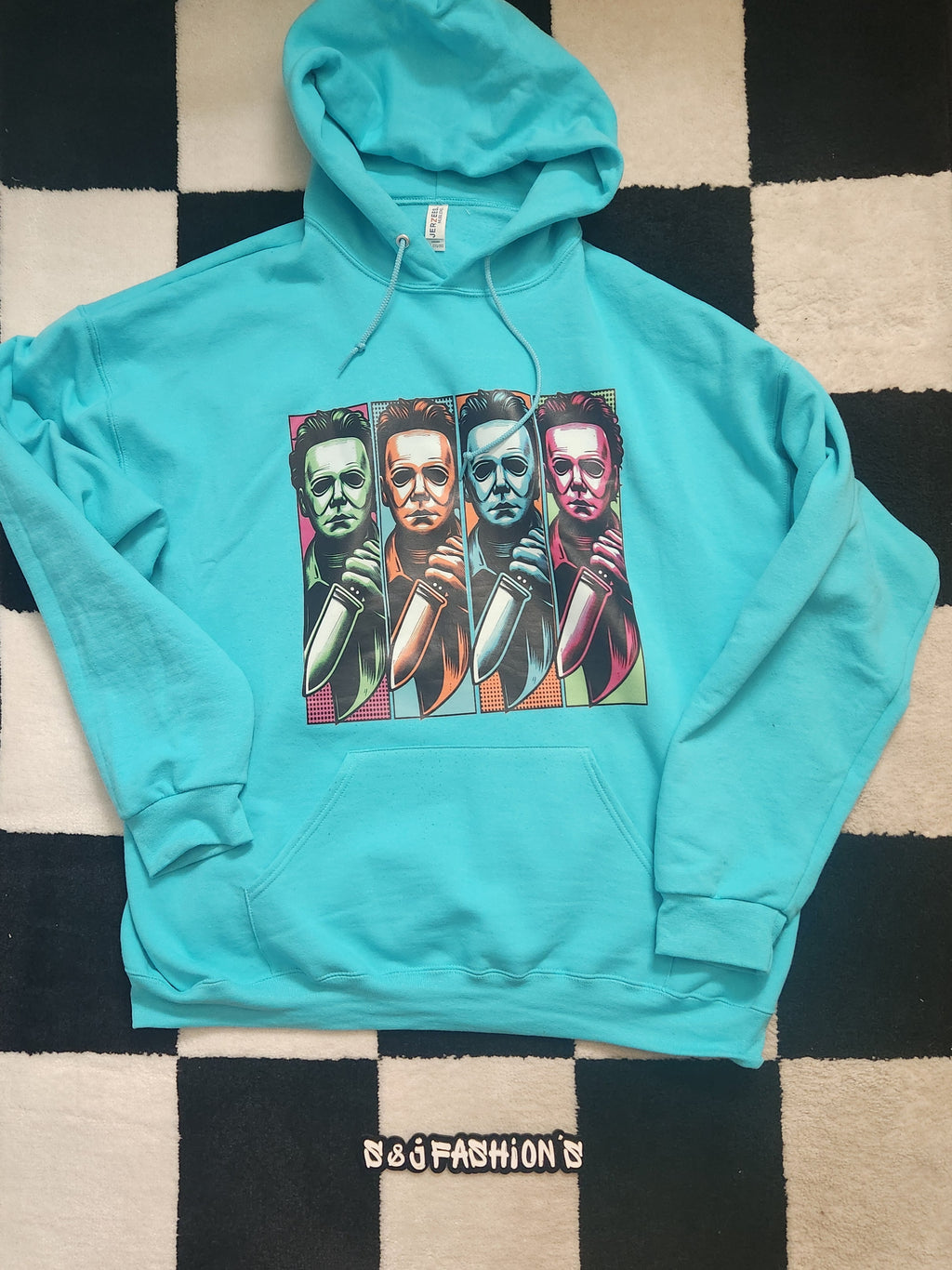 Horror Neon Michael Myers Halloween Ladies Shirt