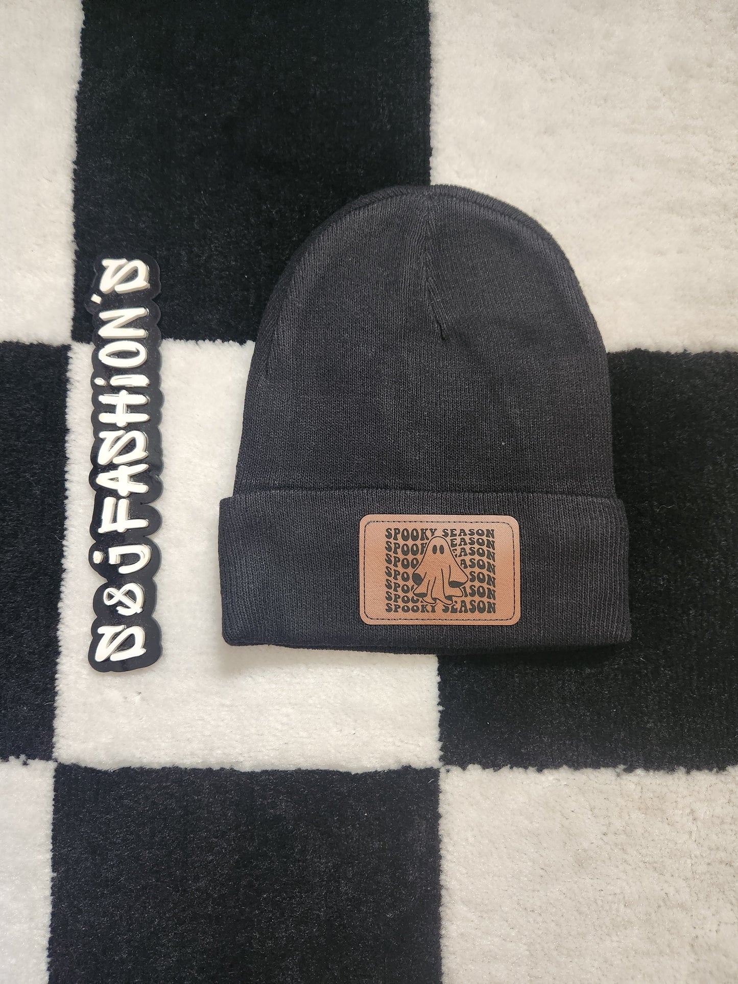 Spooky Season Halloween Patch Beanie
