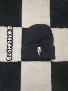 Ghostface Halloween Patch Beanie