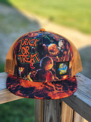 Sam Trick or Treat Horror Halloween Trucker Snapbacks RTS