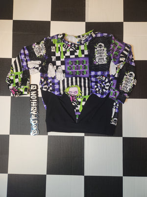 Beetlejuice Patchwork Halloween Handmade