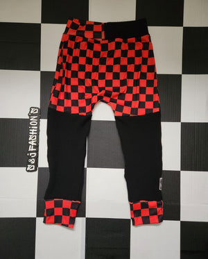 Black & Orange Checker Handmade