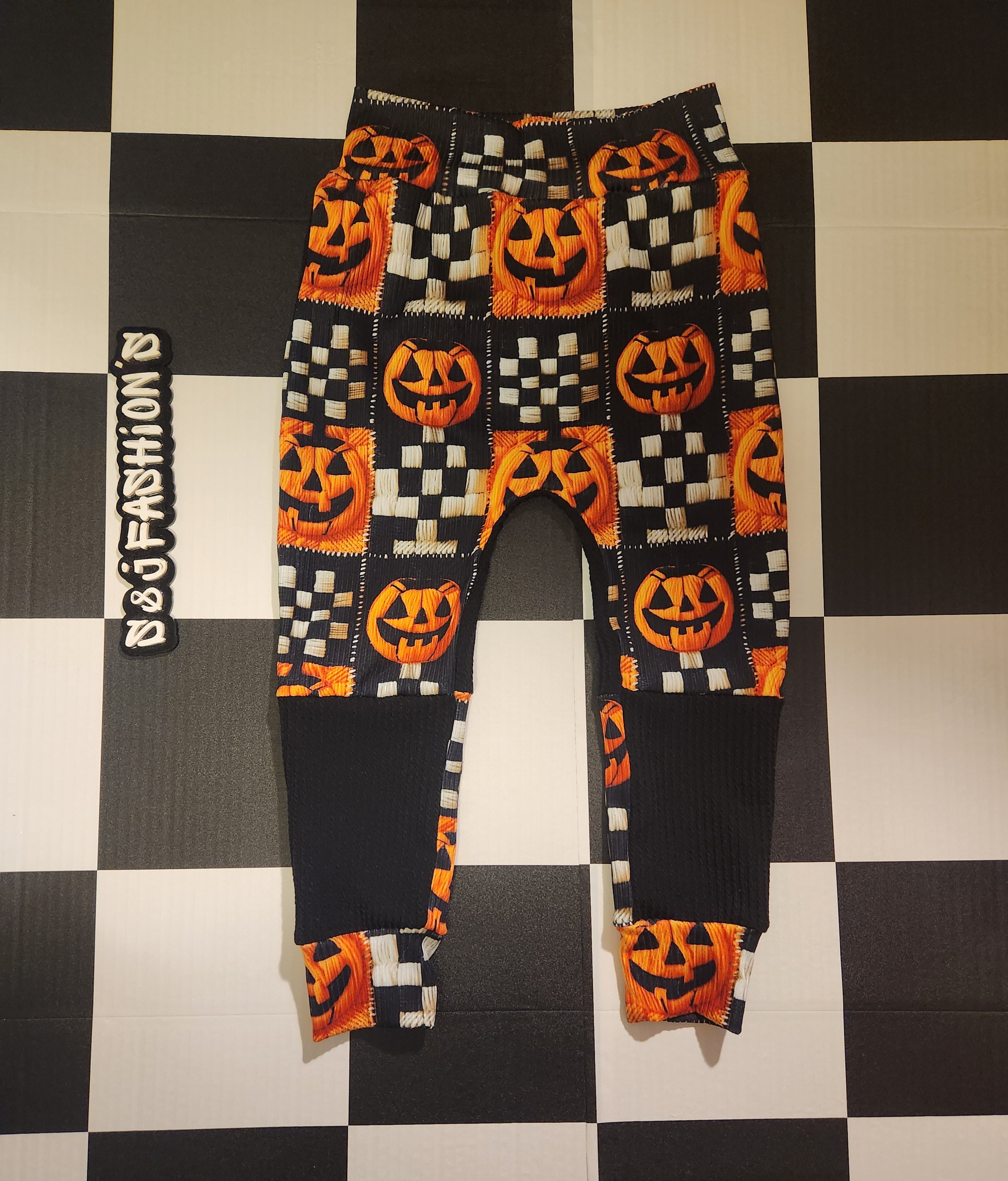 Checker Pumpkin Handmade Fall