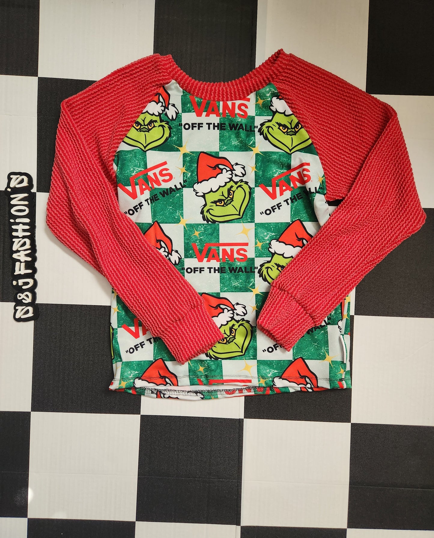 Grinch Vans Christmas Handmade