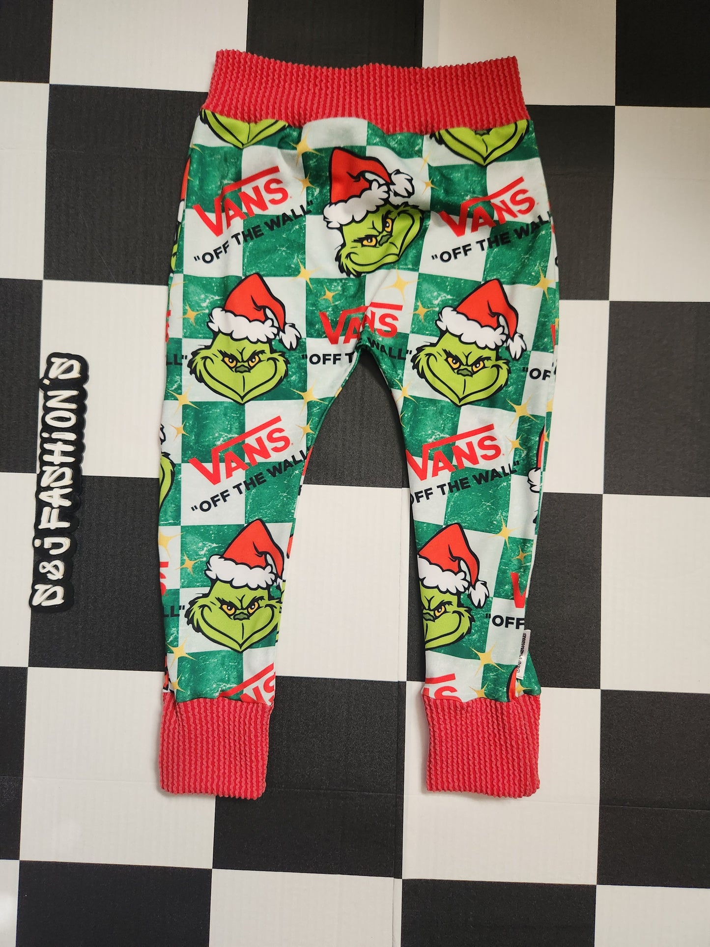 Grinch Vans Christmas Handmade