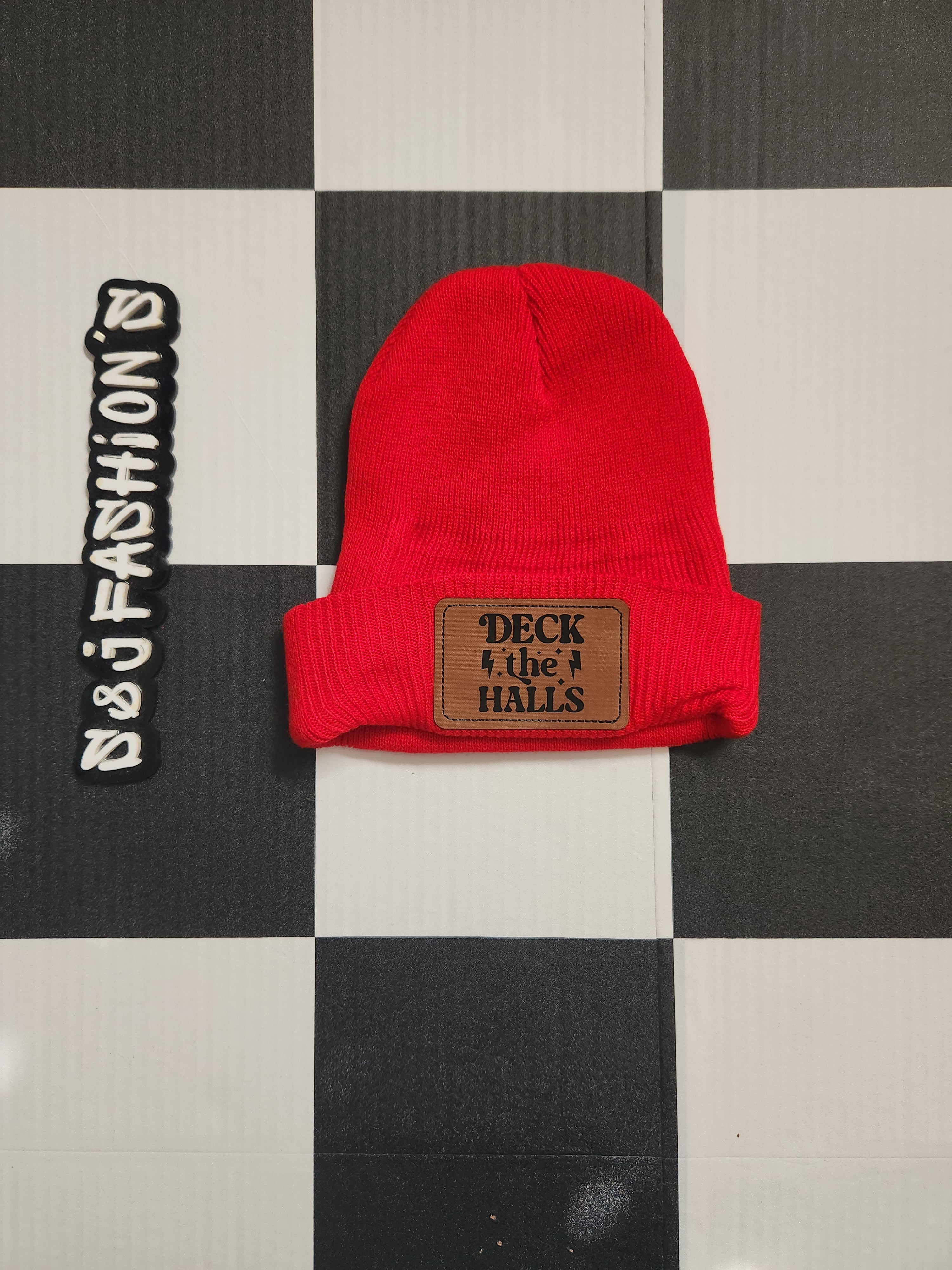 Deck The Halls Christmas Patch Beanie