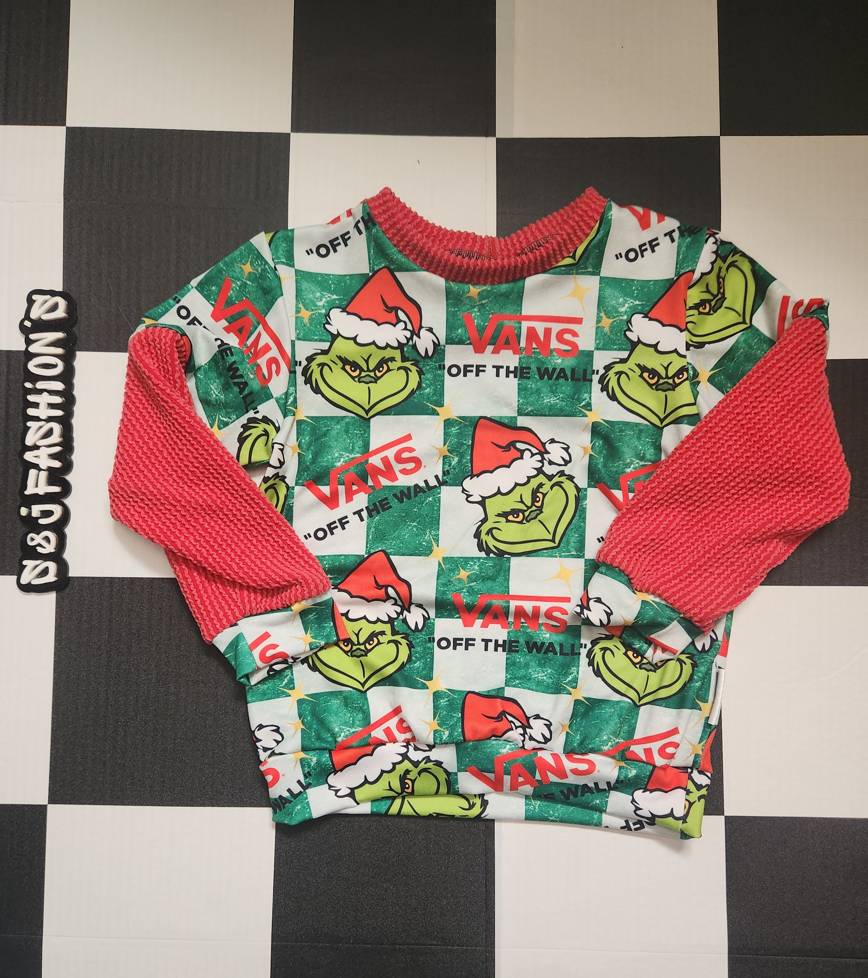 Grinch Vans Christmas Handmade