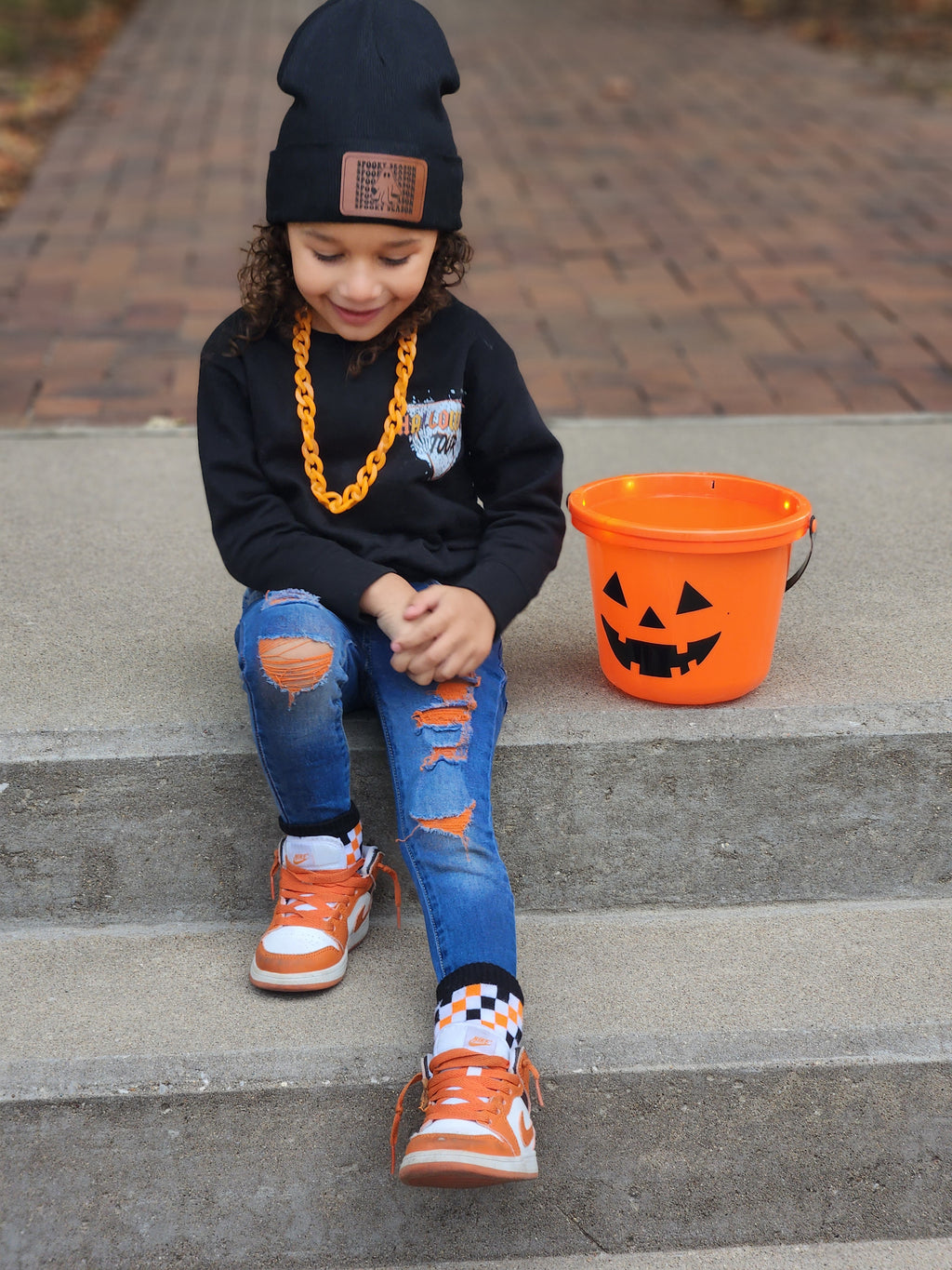 Spooky Season Halloween Patch Beanie