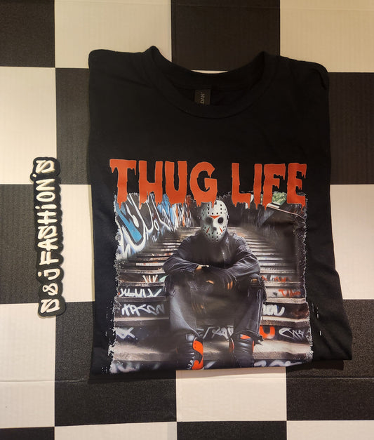 Thug Life Jason  Halloween Girls Shirt Boys Shirt Mens Shirt Ladies Shirt