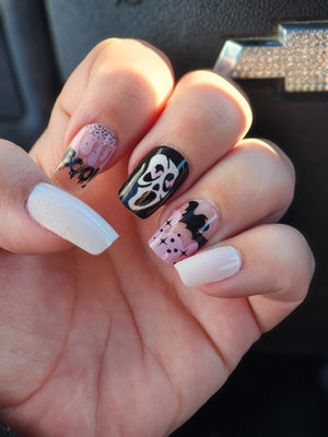 Ghostface Short Nails