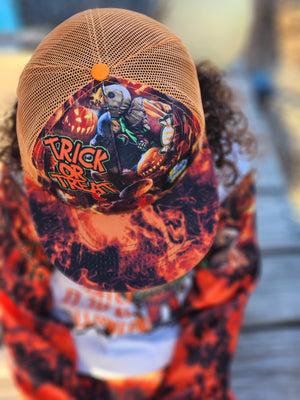 Sam Trick or Treat Horror Halloween Trucker Snapbacks RTS