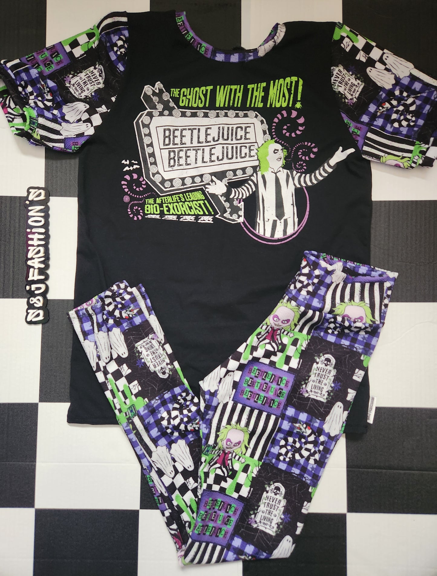 Beetlejuice Patchwork Halloween Handmade