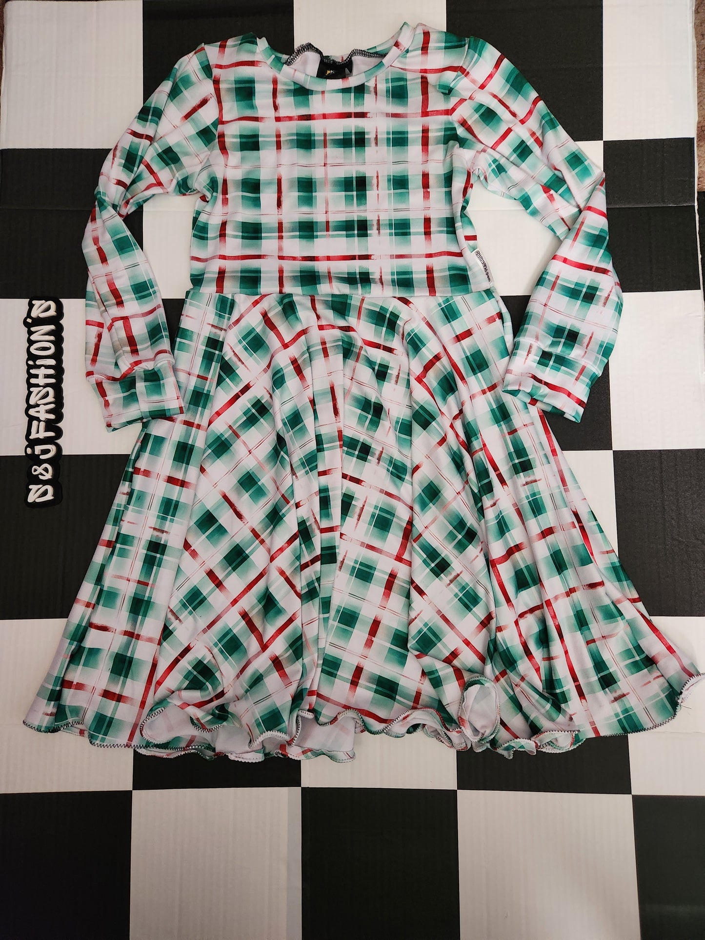 Water Color Plaid Christmas Handmade