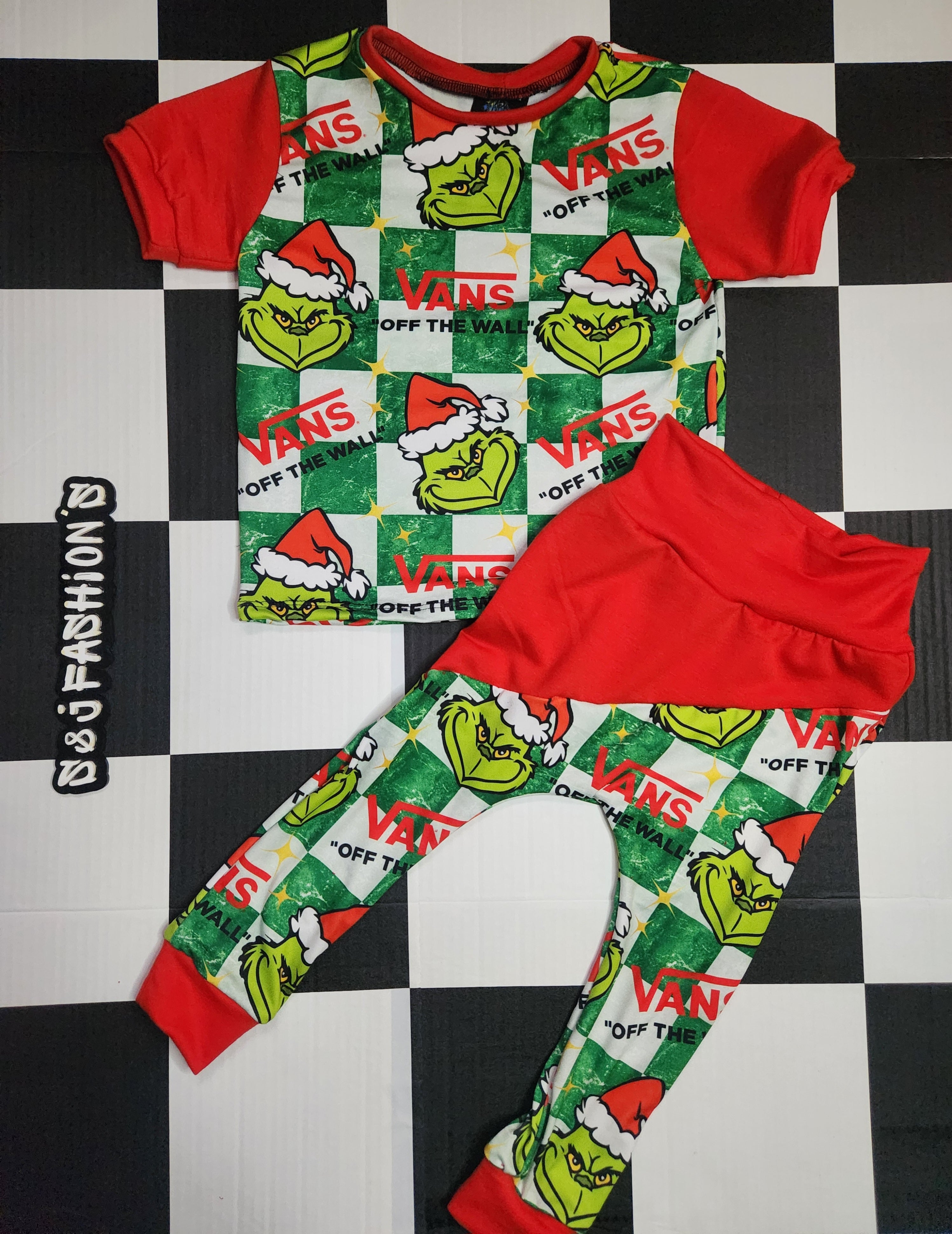 Grinch Vans Christmas Handmade