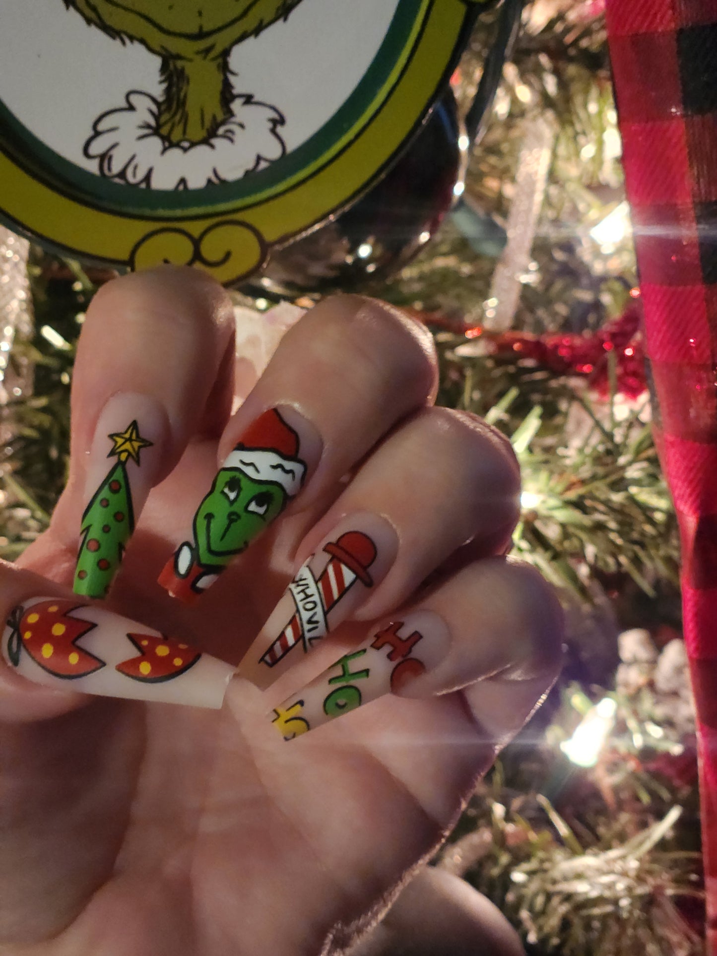 Grinch Long Nails