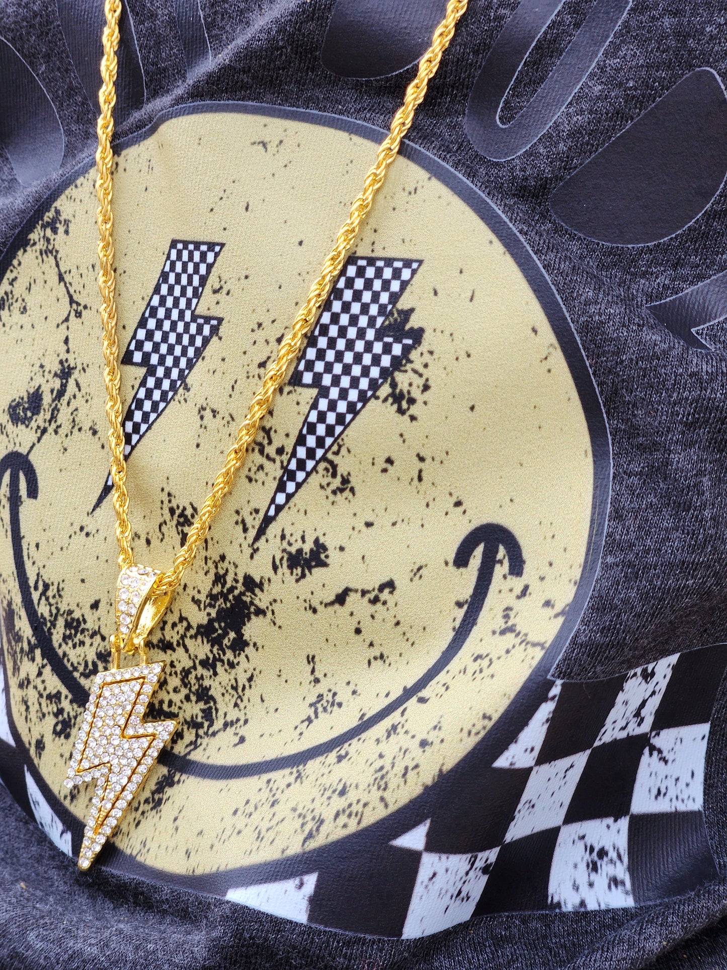 Lighting Bolt Bling Chain