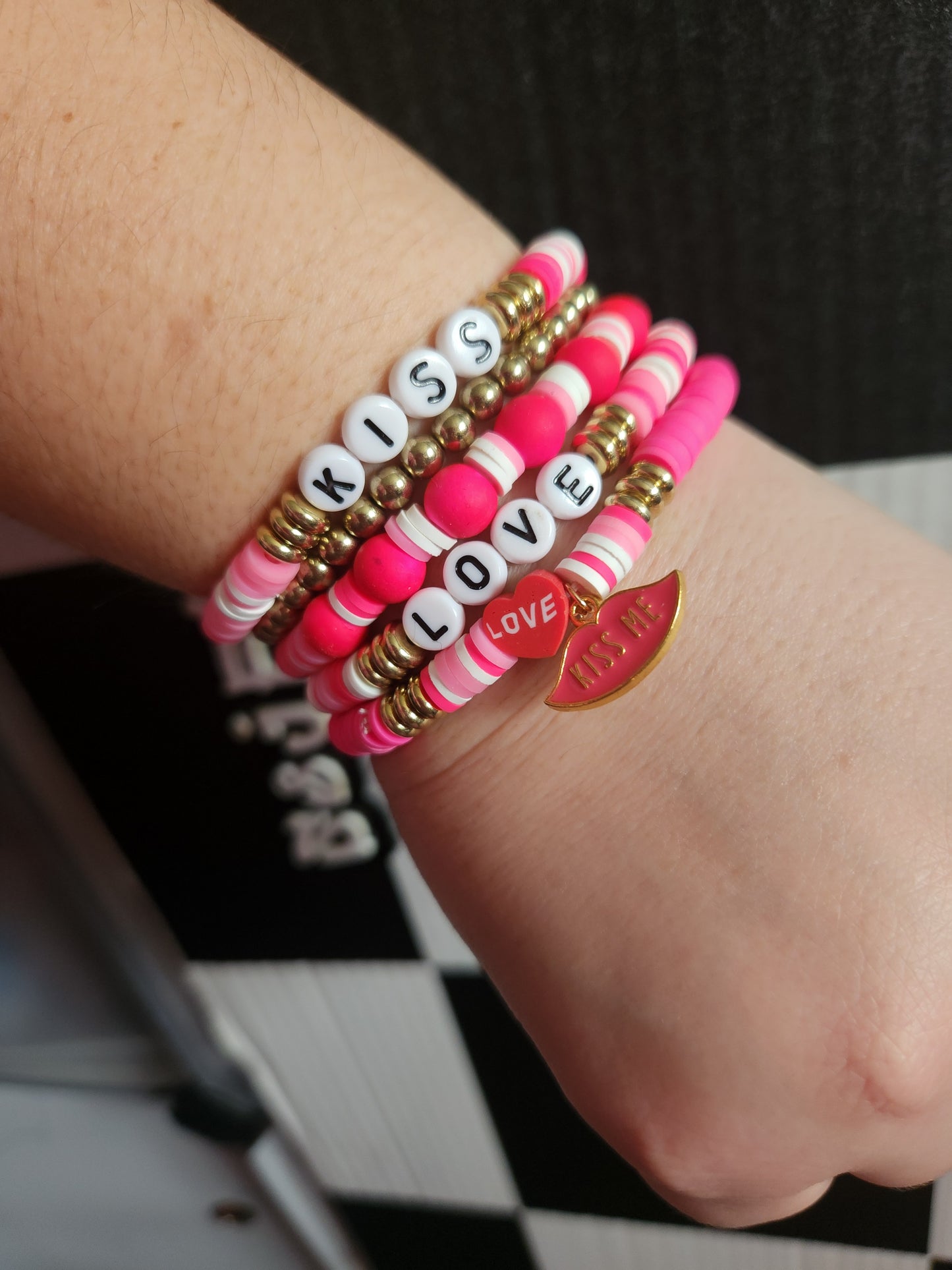 Kiss Bracelets Set of 5 Valentines