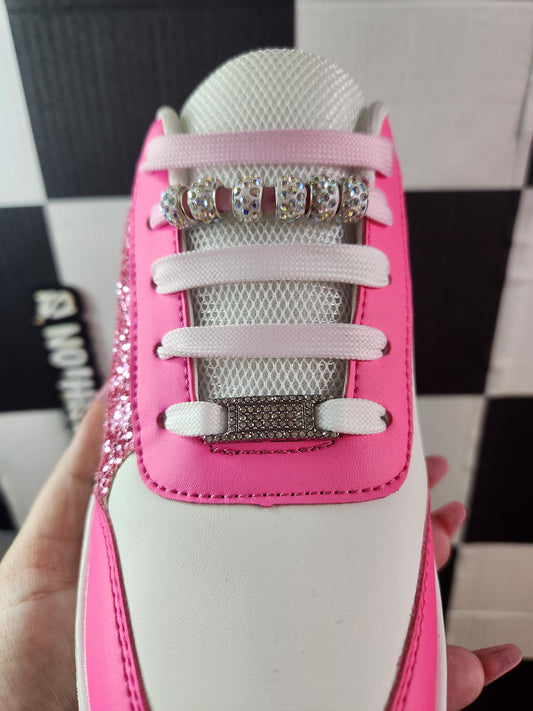 White Bling Shoe Beads