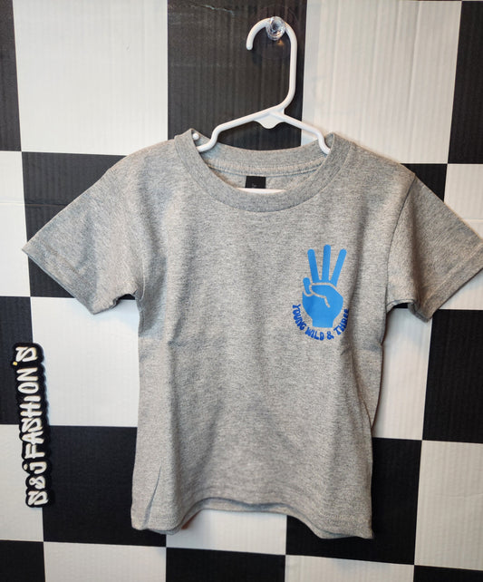 Young Wild & Three Birthday Boys Shirt Girls Shirt