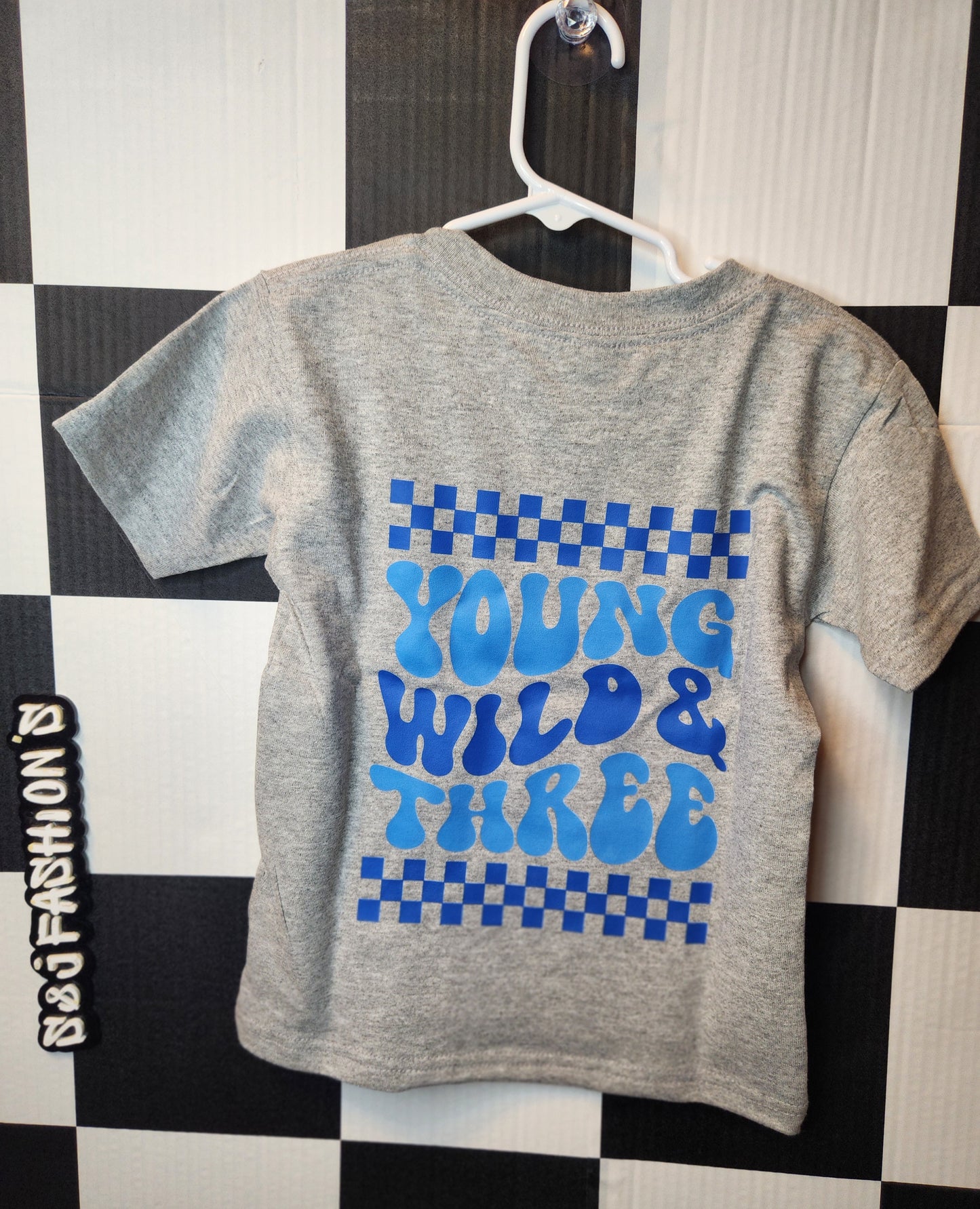 Young Wild & Three Birthday Boys Shirt Girls Shirt