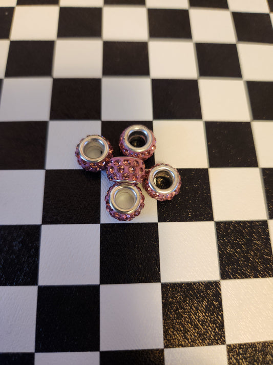 Pink Bling Shoe Beads