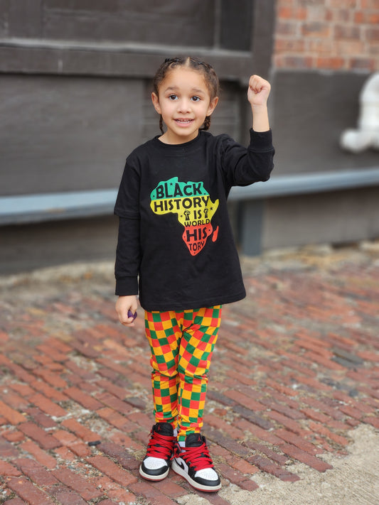 Black History Is World History Girls Shirt Boys Shirt Ladies Shirt Mens Shirt Kids Adult