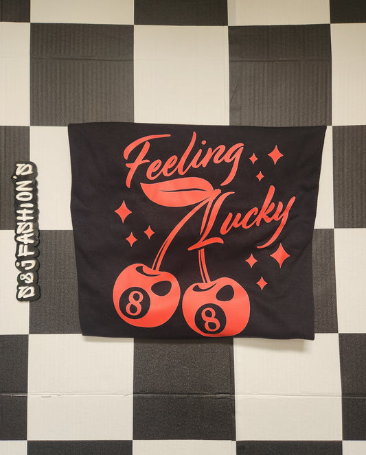 Feeling Lucky Cherry Ladies Shirt Girls Shirt