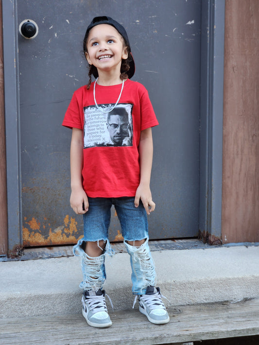 Black History Malcom X Girls Shirt Boys Shirt Ladies Shirt Mens Shirt Kids Adult