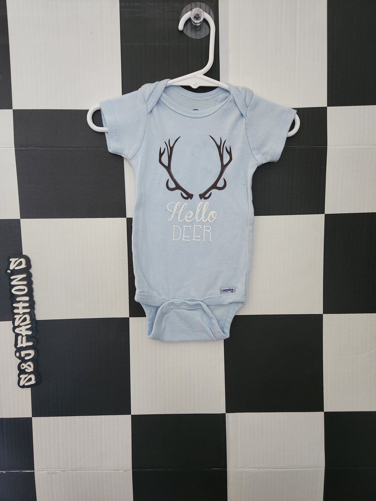 Hello Deer Shirt 3/6m RTS