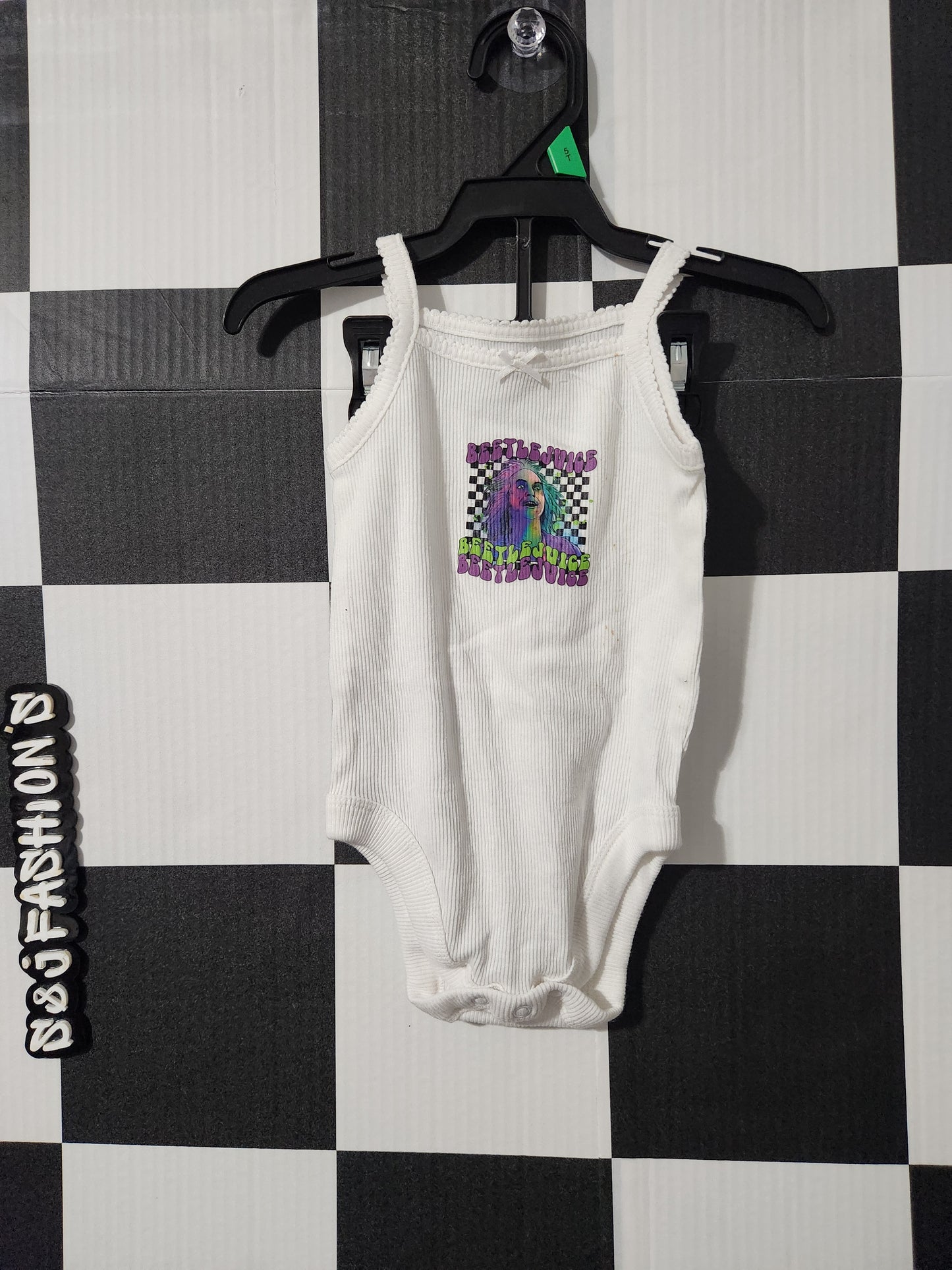 Beetlejuice Onesie 6/9m RTS