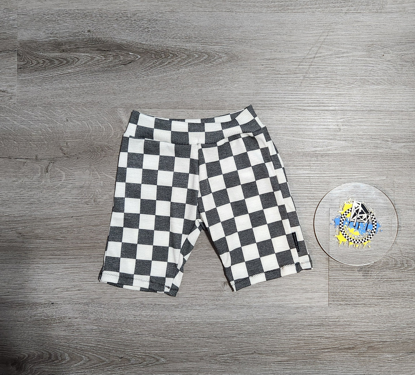 Black White Checker Handmade
