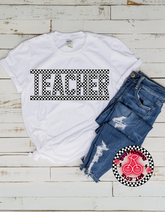 Teacher Checker Ladies Shirt Mens Shirt School
