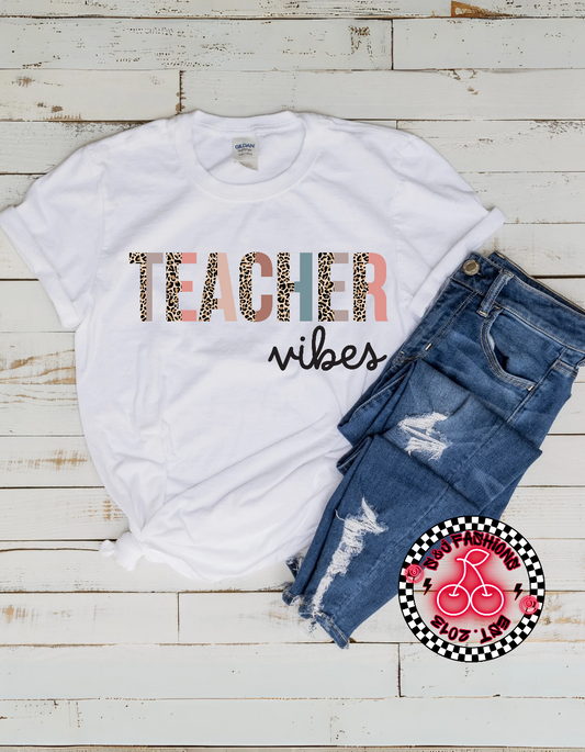 Teacher Vibes Ladies Shirt School