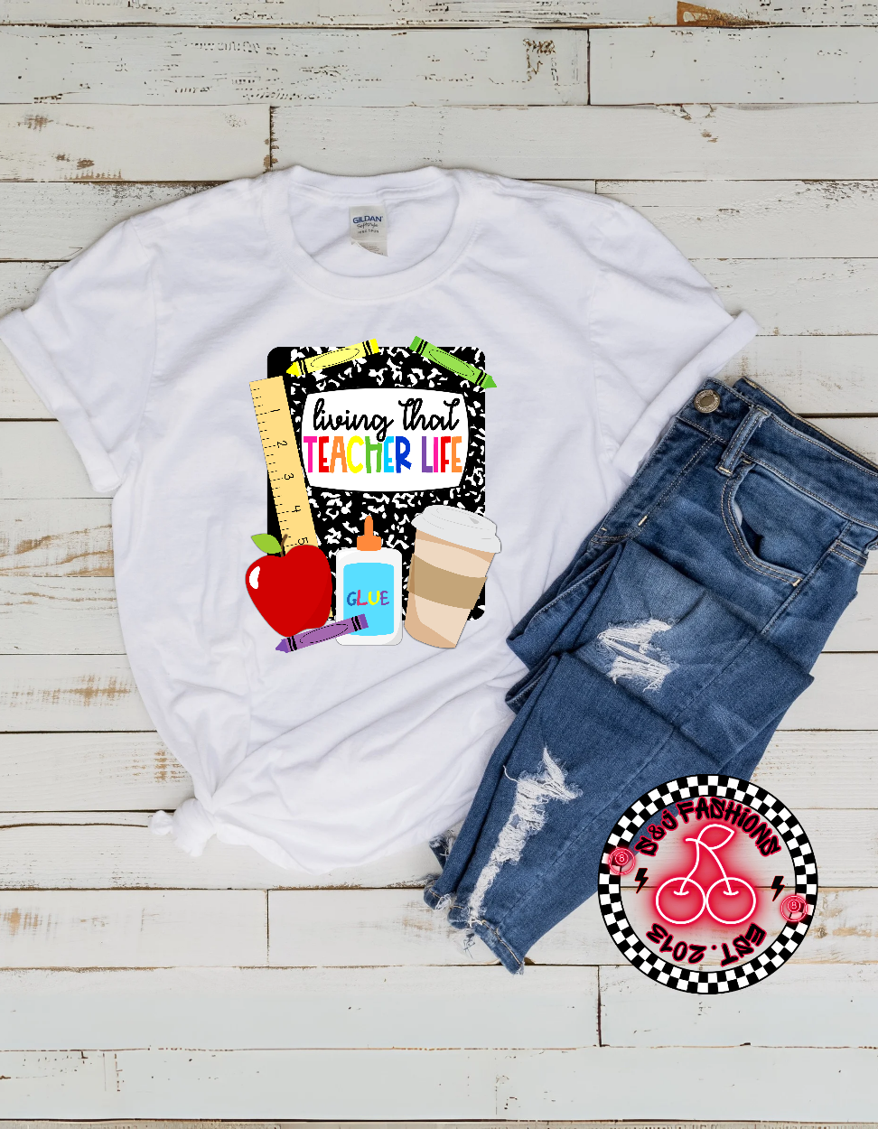 Living That Teacher Life Ladies Shirt School