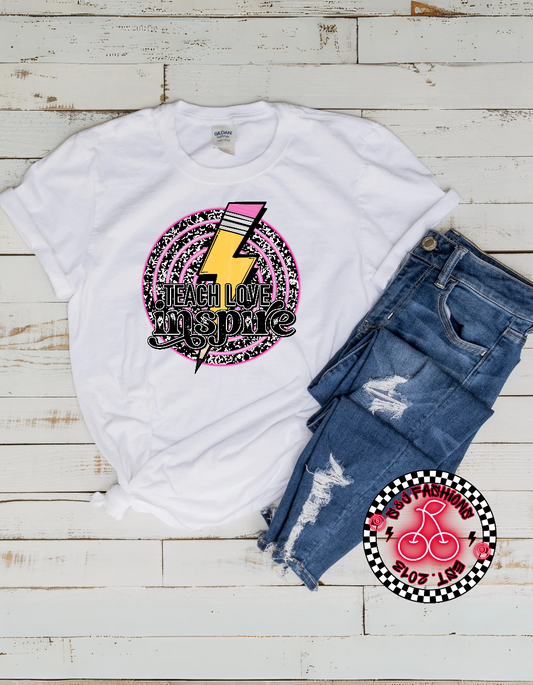 Teach Love Inspire Ladies Shirt School