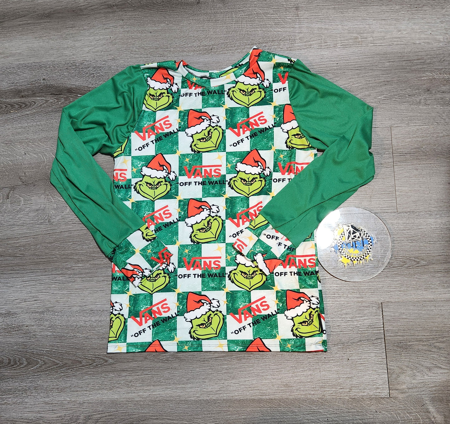 Grinch Vans Christmas Handmade
