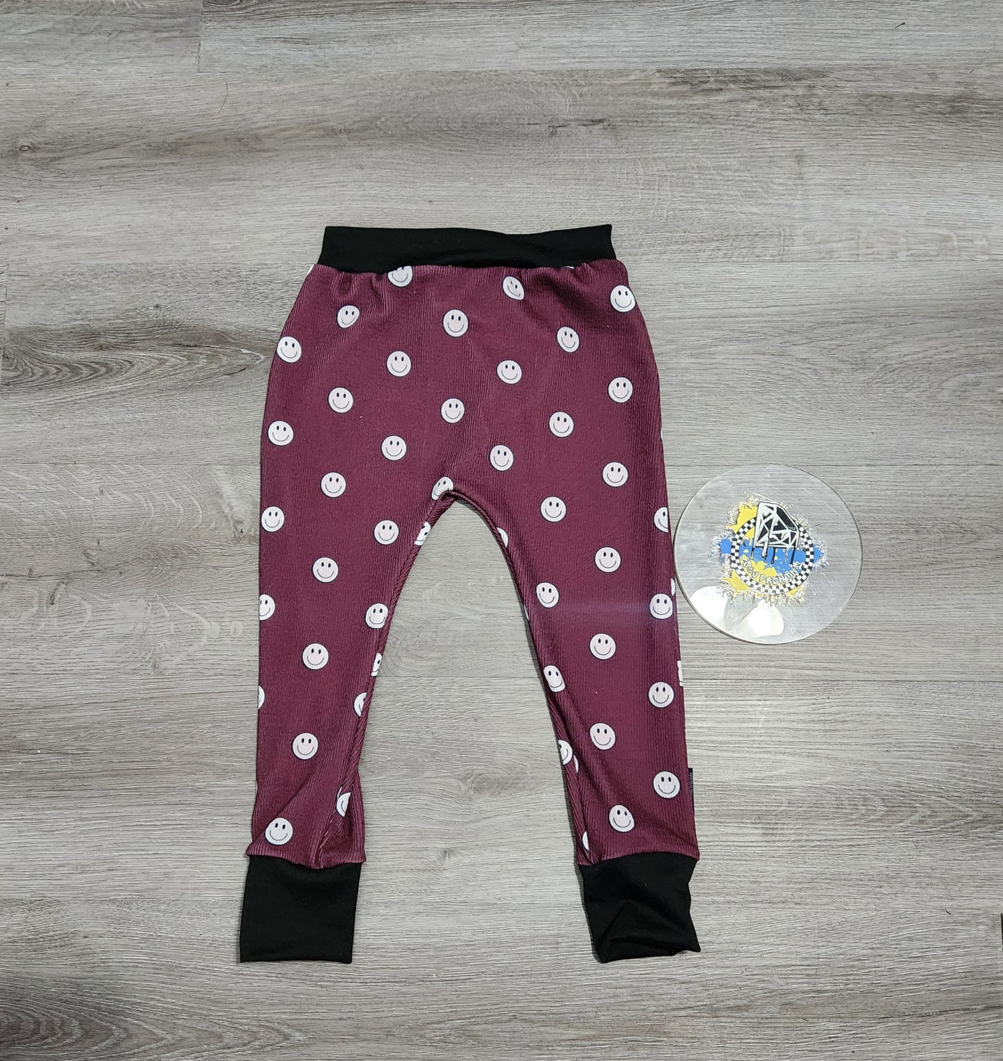 Burgundy Smiley Handmade