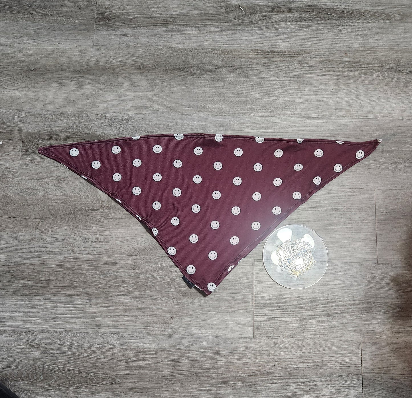 Burgundy Smiley Handmade