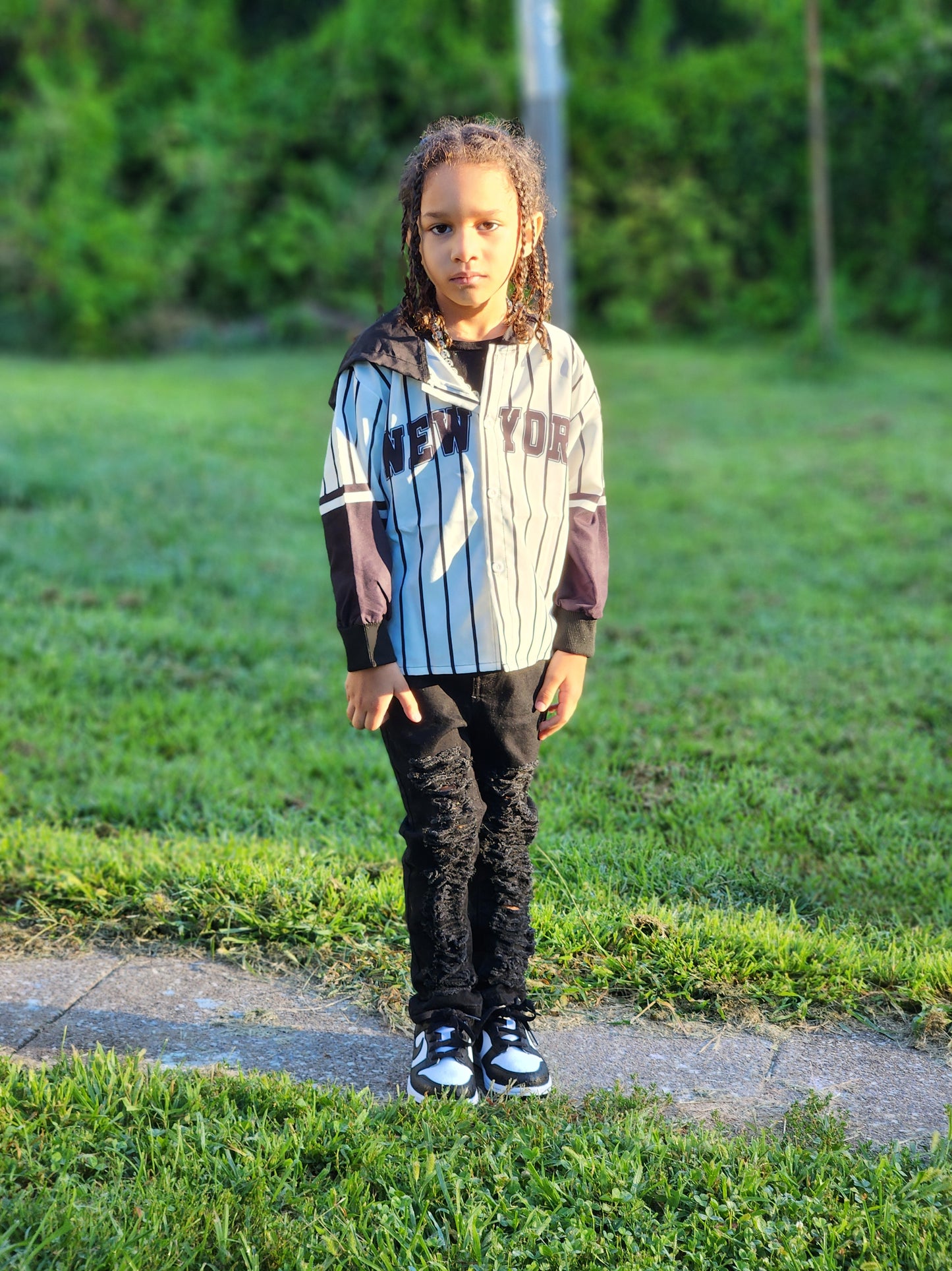 Basic Shreds Girls Distressed Jeans Boys Distressed Jeans