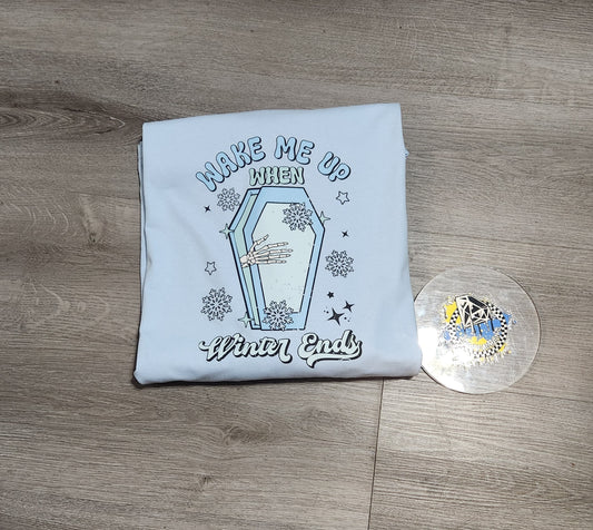Wake Me Up When Winter Ends Ladies Shirt Girls Shirt