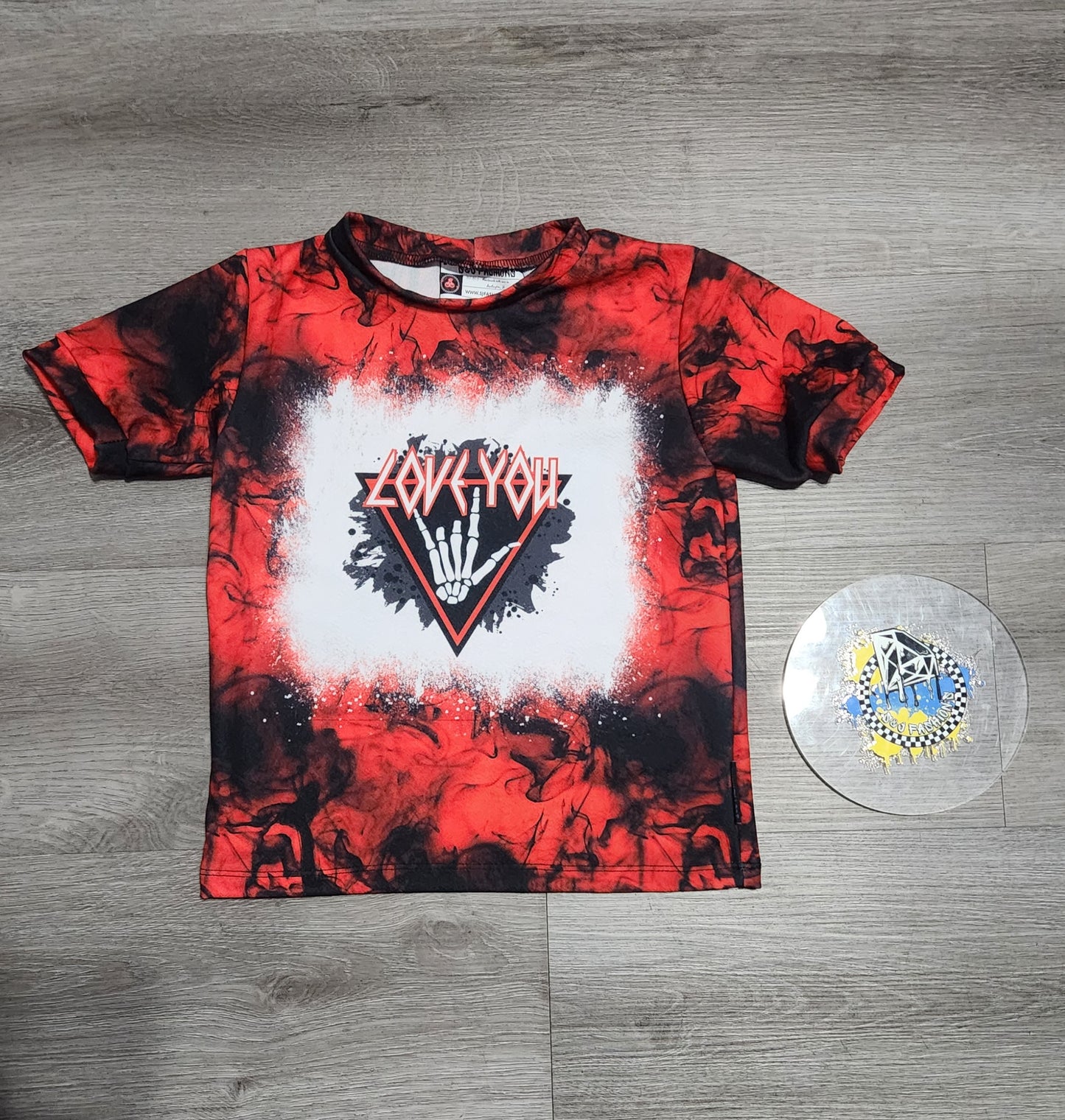 Red Black Smoke Valentines Handmade