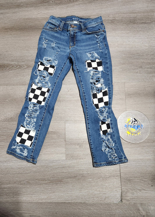 Checker Boys Distressed Jeans Girls Distressed Jeans