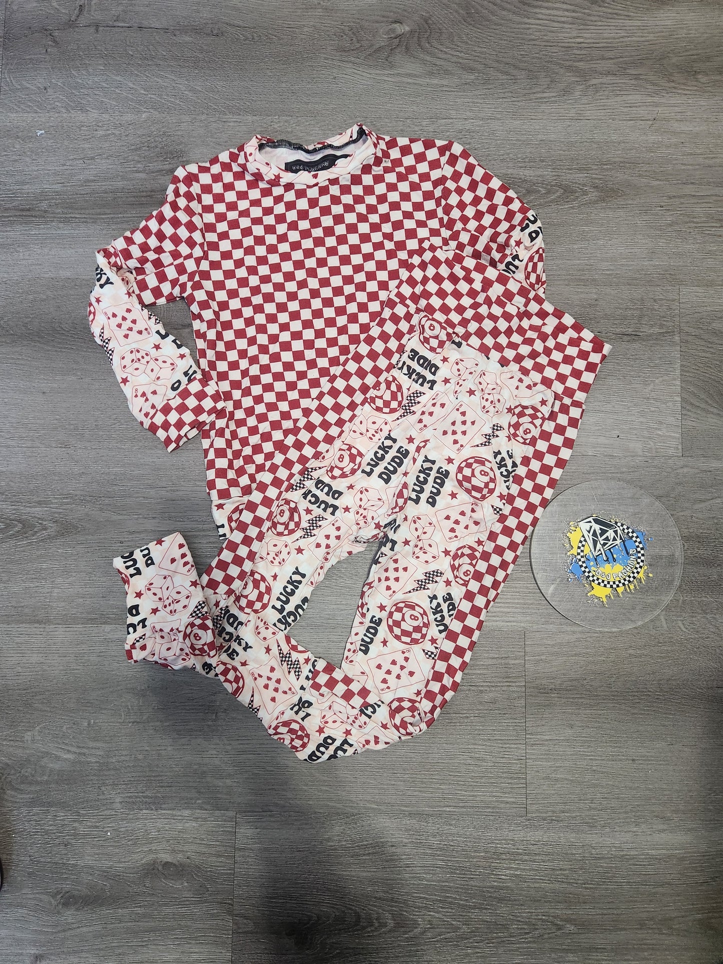 Lucky Dude Long Shirt & Joggers 4t RTS Bamboo