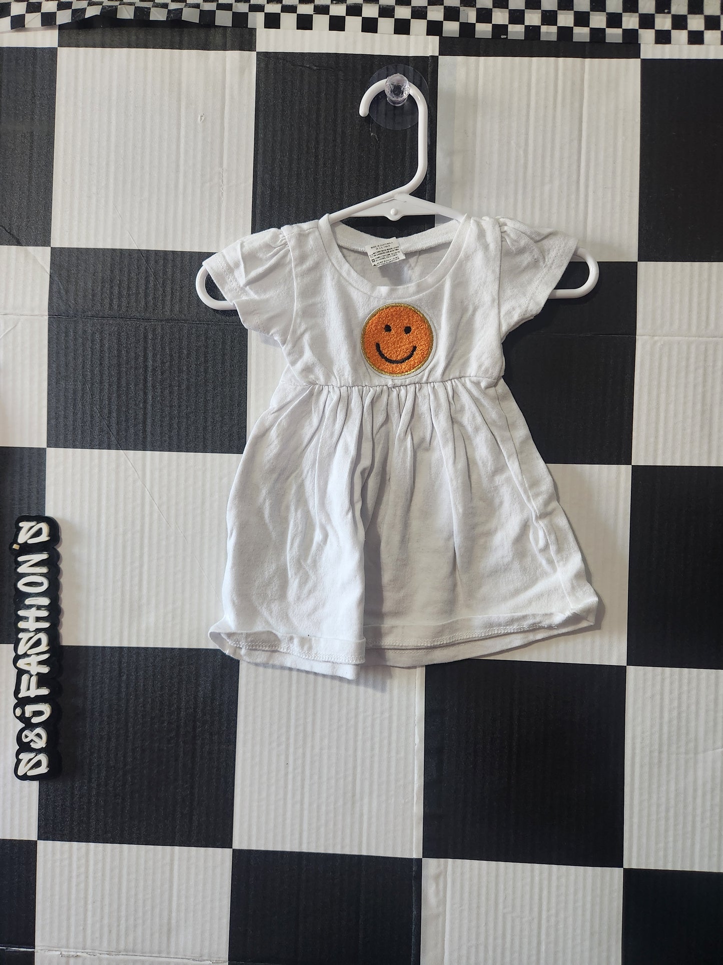 Smiley Face Dress 3/6m RTS