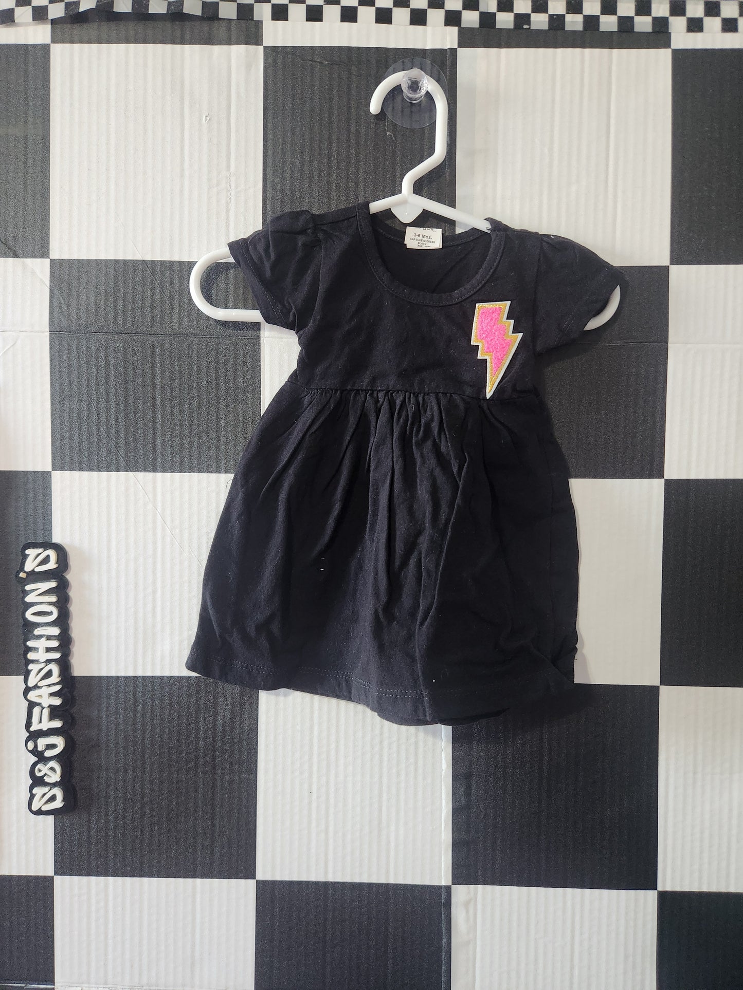 Lighting bolt Dress 3/6m RTS