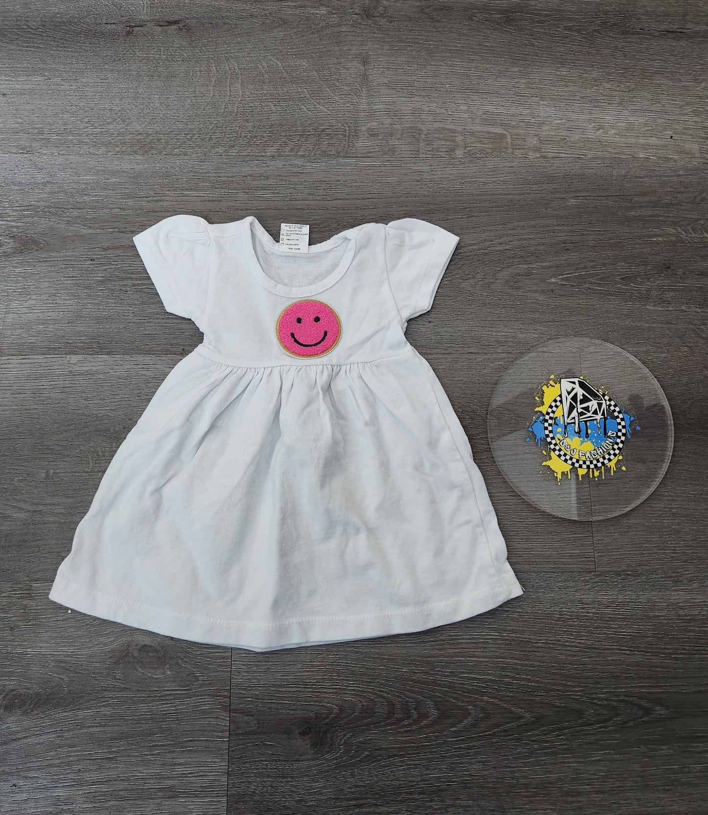 Smiley Face Dress 3/6m RTS