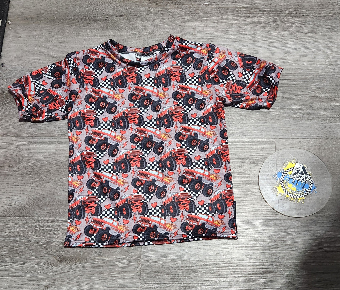 Monster Truck Valentines Handmade